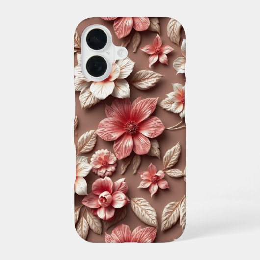 3D Bunte Blume iPhone 16 Hülle (Rückseite)