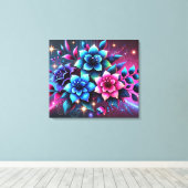 3D Bunte Blumen Leinwanddruck (Insitu (Holzboden))