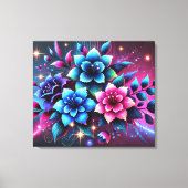 3D Bunte Blumen Leinwanddruck (Vorderseite)