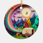3D-Camping Weihnachten Keramik Ornament (Vorne)