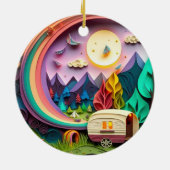 3D-Camping Weihnachten Keramik Ornament (Hinten)