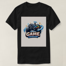 3D Cartoon Gaming Controller T-Shirt-Logo