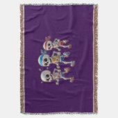 “3D Cartoon Skeleton Race • Funny Running Skeleton Decke (Vorderseite Vertikal)