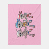 “3D Cartoon Skeleton Race • Funny Running Skeleton Fleecedecke (Vorderseite)