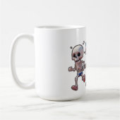 “3D Cartoon Skeleton Race • Funny Running Skeleton Kaffeetasse (Links)