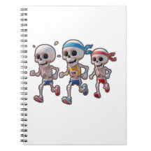 “3D-Cartoon-Skelett-Rennen • Lustiges Laufendes Sk