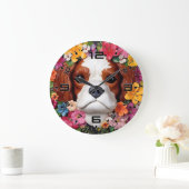 3D Cavalier King Charles Spaniel Große Wanduhr (Zuhause)