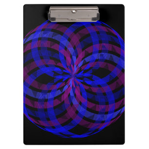 3D Center Blumenblatt Geometrische Klemmbrett