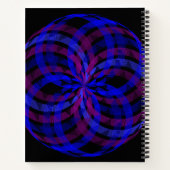 3D Center Blumenseide Geometrisches Spiral Notizbu Notizblock (Rückseite)