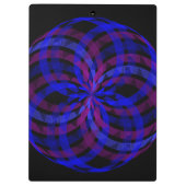 3D Center Flower Petal Geometric Clipboard Klemmbrett (Rückseite)