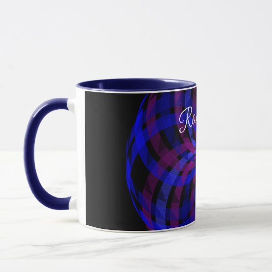 3D Center Flower Petal Geometric Coffee Mug Tasse (Links)
