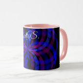 3D Center Flower Petal Geometric Coffee Mug Tasse (VorderseiteRechts)