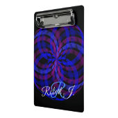 3D Center Geometric Flower Petal Mini Clipboard Klemmbrett (Gewinkelt2)