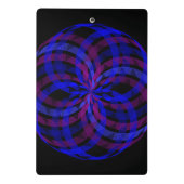 3D Center Geometric Flower Petal Mini Clipboard Klemmbrett (Rückseite)