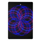 3D Center Geometric Flower Petal Mini Clipboard Mini Klemmbrett (Rückseite)