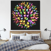 3D Chalk Sticks 1A Wrapped Canvas Leinwanddruck (Insitu (Schlafzimmer))