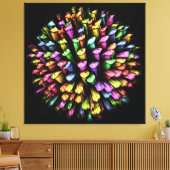 3D Chalk Sticks 1A Wrapped Canvas Leinwanddruck (Insitu (Wohnzimmer))