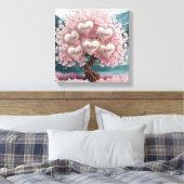 3D Cherry Blossom Tree mit Glitzer und Intertwine Leinwanddruck (Insitu (Schlafzimmer))