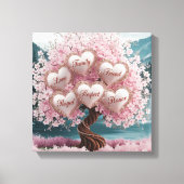 3D Cherry Blossom Tree mit Glitzer und Intertwine Leinwanddruck (Vorderseite)