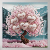 3D Cherry Blossom Tree mit Glitzer und Intertwine Poster (Vorne)