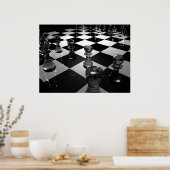 3d_chess_board_wallpaper_3d_models_3d_wallpaper_19 poster (Küche)