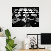 3d_chess_board_wallpaper_3d_models_3d_wallpaper_19 poster (Heimbüro)