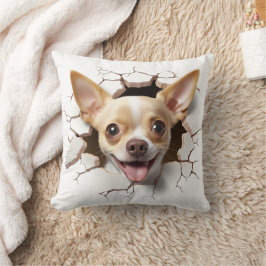 3D Chihuahua Cracked Hole Kissen
