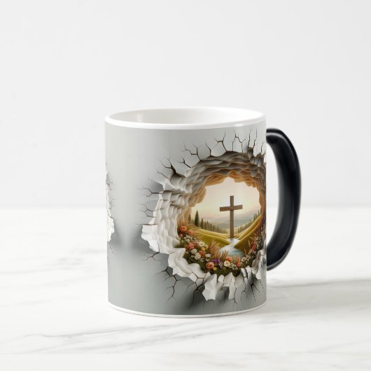 3D Christian Cross Verwandlungstasse (VorderseiteRechts)