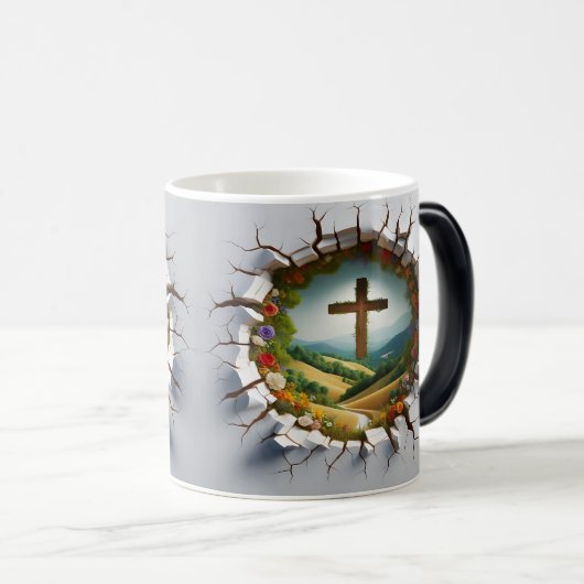 3D Christian Cross Verwandlungstasse (VorderseiteRechts)