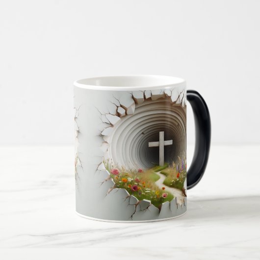 3D Christian Cross Verwandlungstasse (VorderseiteRechts)