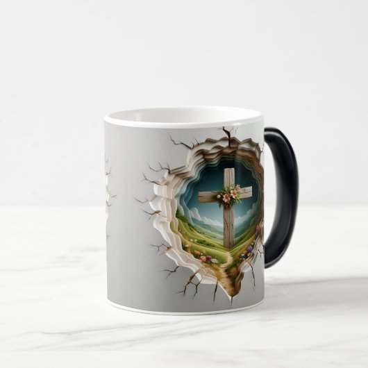 3D Christian Cross Verwandlungstasse (VorderseiteRechts)