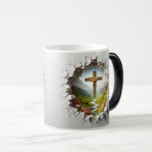 3D Christian Cross Verwandlungstasse (VorderseiteRechts)