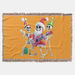 **3D-Christm-Skelett-Weihnachtsmann-Party – Lustig Decke