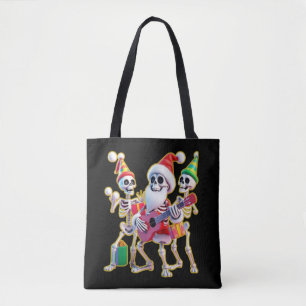 **3D-Christm-Skelett-Weihnachtsmann-Party – Lustig Tasche