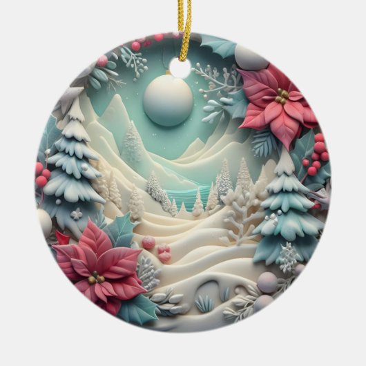 3D ChrSitmas Keramik Ornament (Vorne)