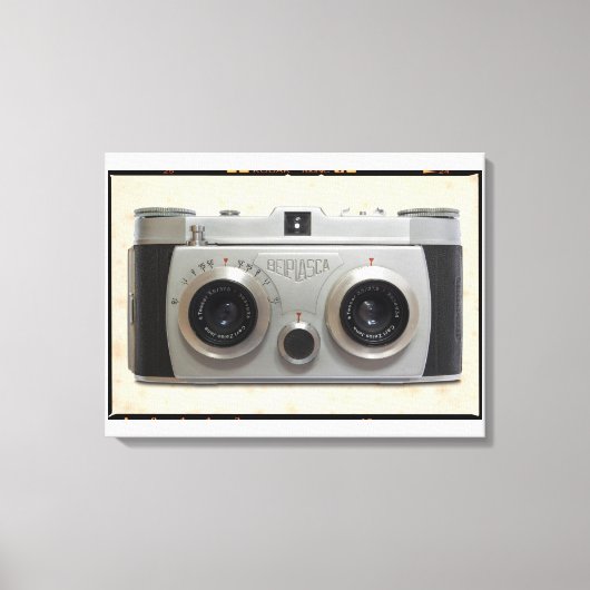3D Classic-Kamera Leinwanddruck (Vorderseite)
