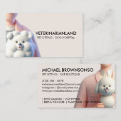 3D Clay Plastic Dog Veterinary Character Visitenkarte (Vorne/Hinten)