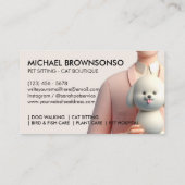 3D Clay Plastic Dog Veterinary Character Visitenkarte (Rückseite)