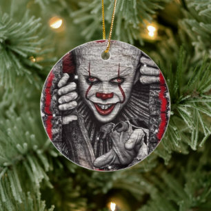 3D Creepy Clown Weihnachten Keramik Ornament
