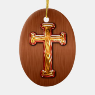 3D Cross-Ornament Keramikornament