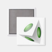 3D-Cube mit Grünflächen Magnet (Vorderseite/Rückseite)