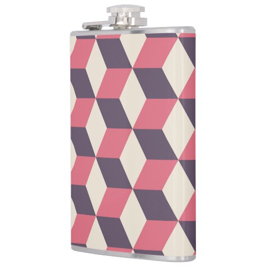 3d Cubes Pattern Flachmann (Links)