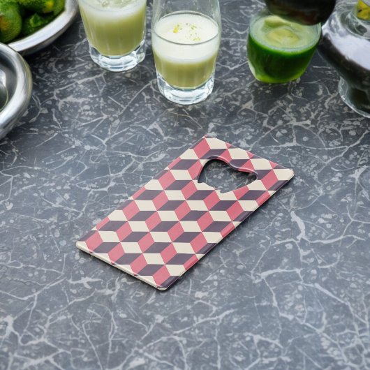 3d Cubes Pattern Geldbeutel Flaschenöffner