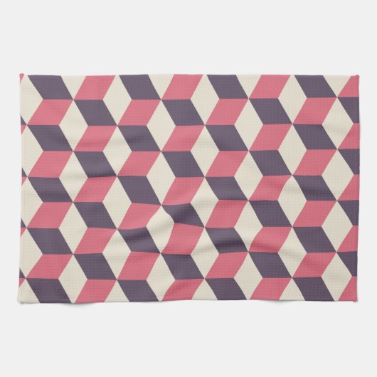 3d Cubes Pattern Geschirrtuch (Horizontal)
