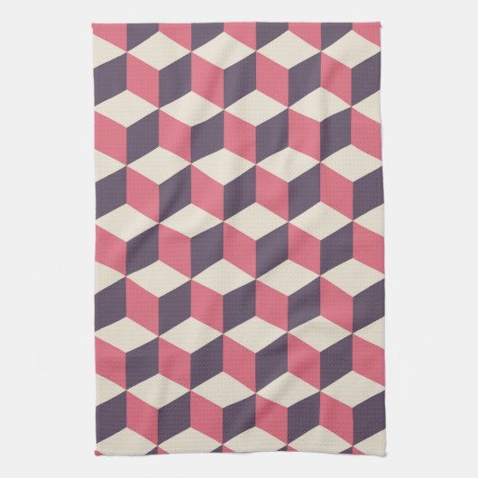 3d Cubes Pattern Geschirrtuch (Vertikal)