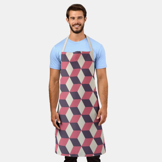 3d Cubes Pattern Schürze (Getragen)