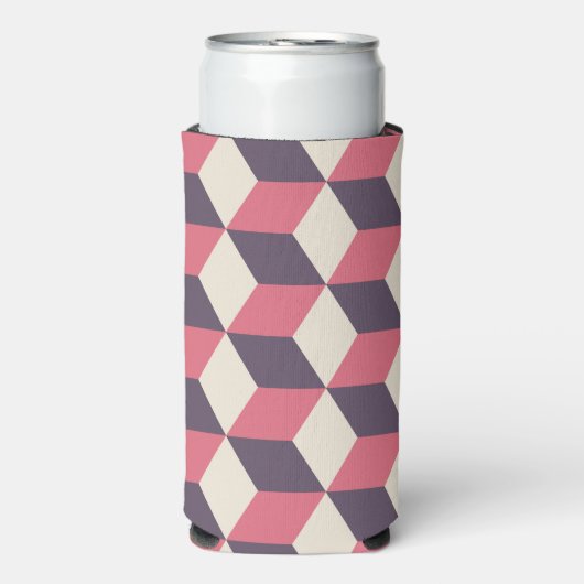 3d Cubes Pattern Selters Dosenkühler (Seltzer Vorderseite)