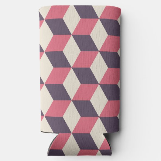 3d Cubes Pattern Selters Dosenkühler (Rückseite)