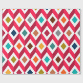 3D-Cubes rosa Geschenkpapier (Flach)