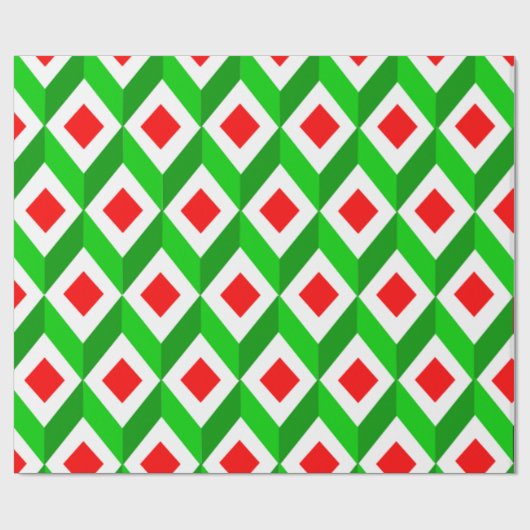 3D Cubes Weihnachten  Geschenkpapier (Flach)